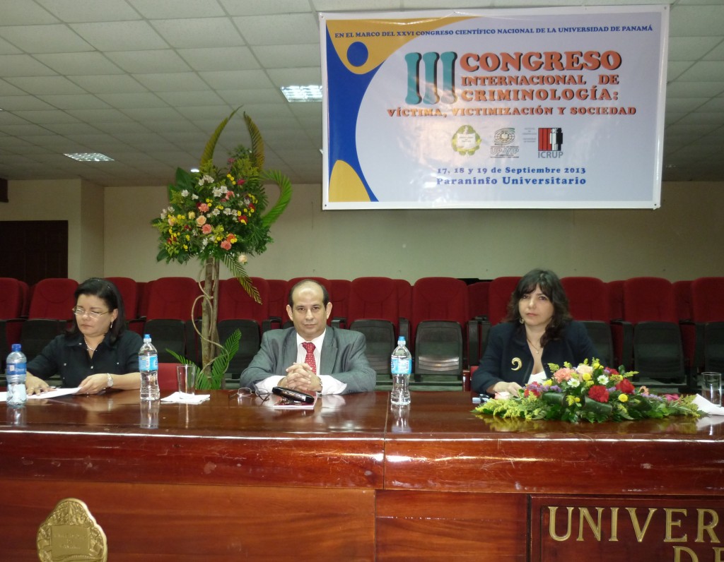 III Congreso Internacional de Criminología: Víctima, Victimización y Sociedad, efectuado el 17, 18 y 19 de septiembre de 2013.